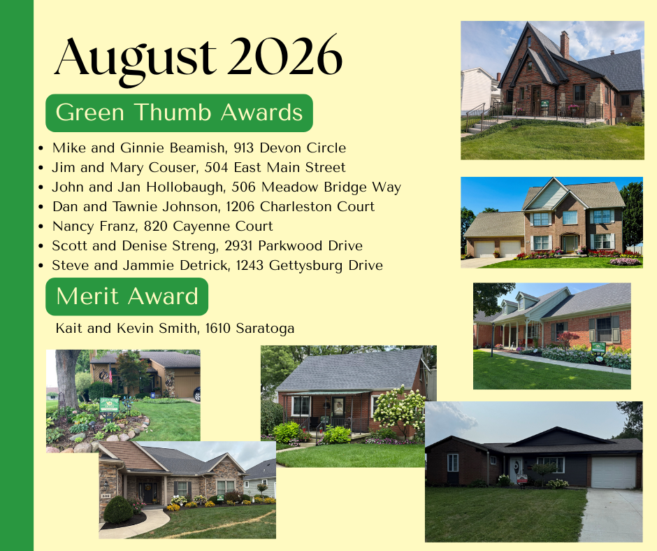 Flyer showing August 2026 Winners